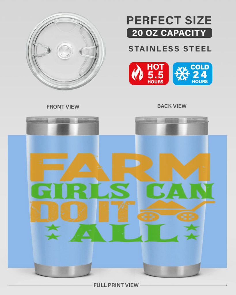 Farm girls can do it all 13#- farming and gardening- Tumbler