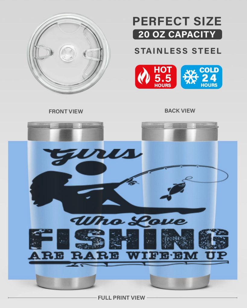 Fishing design 166#- mermaid- Tumbler