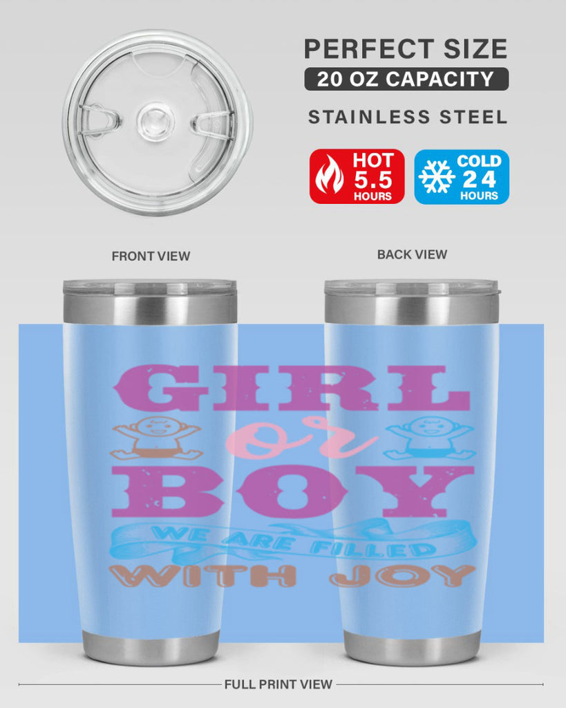 Girl or boy we are filled with joy Style 38#- baby shower- tumbler