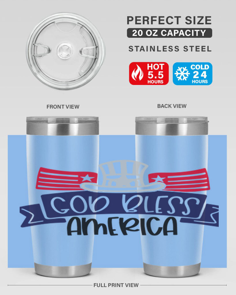 God Bless America Style 151#- Fourt Of July- Tumbler