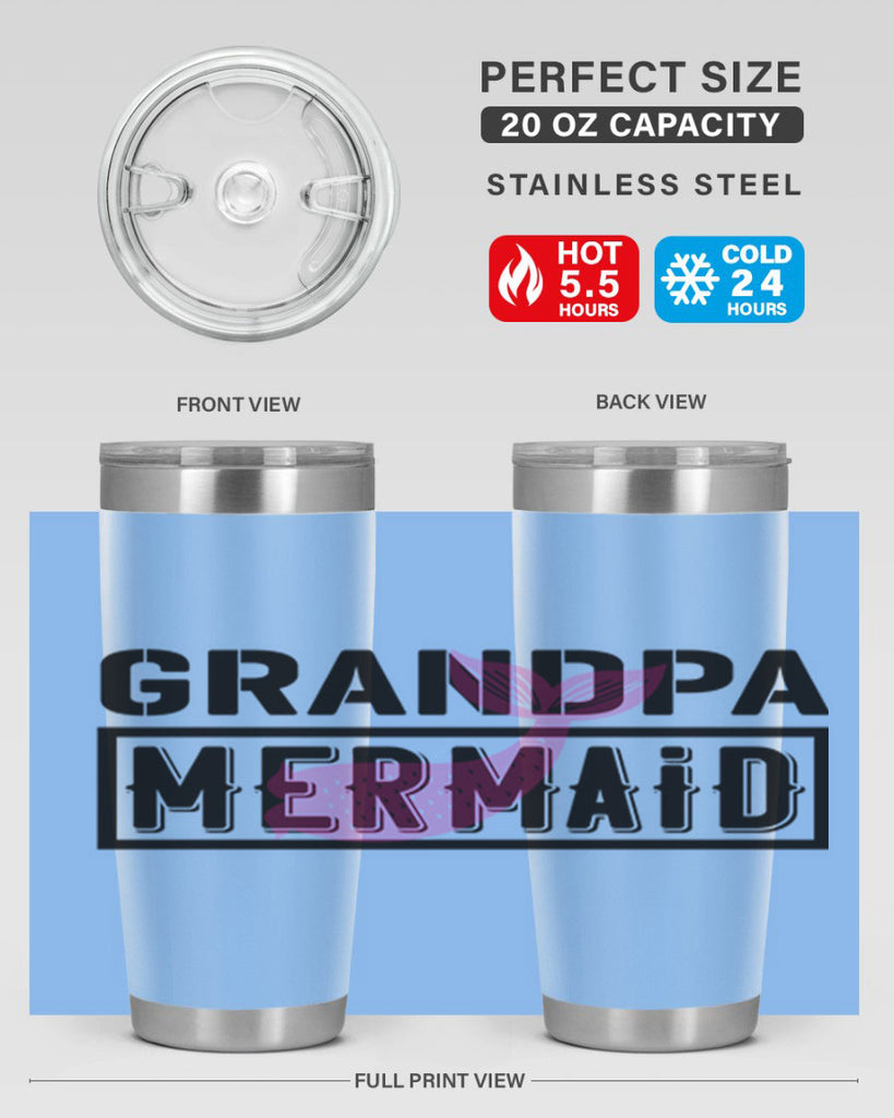 Grandpa mermaid 204#- mermaid- Tumbler