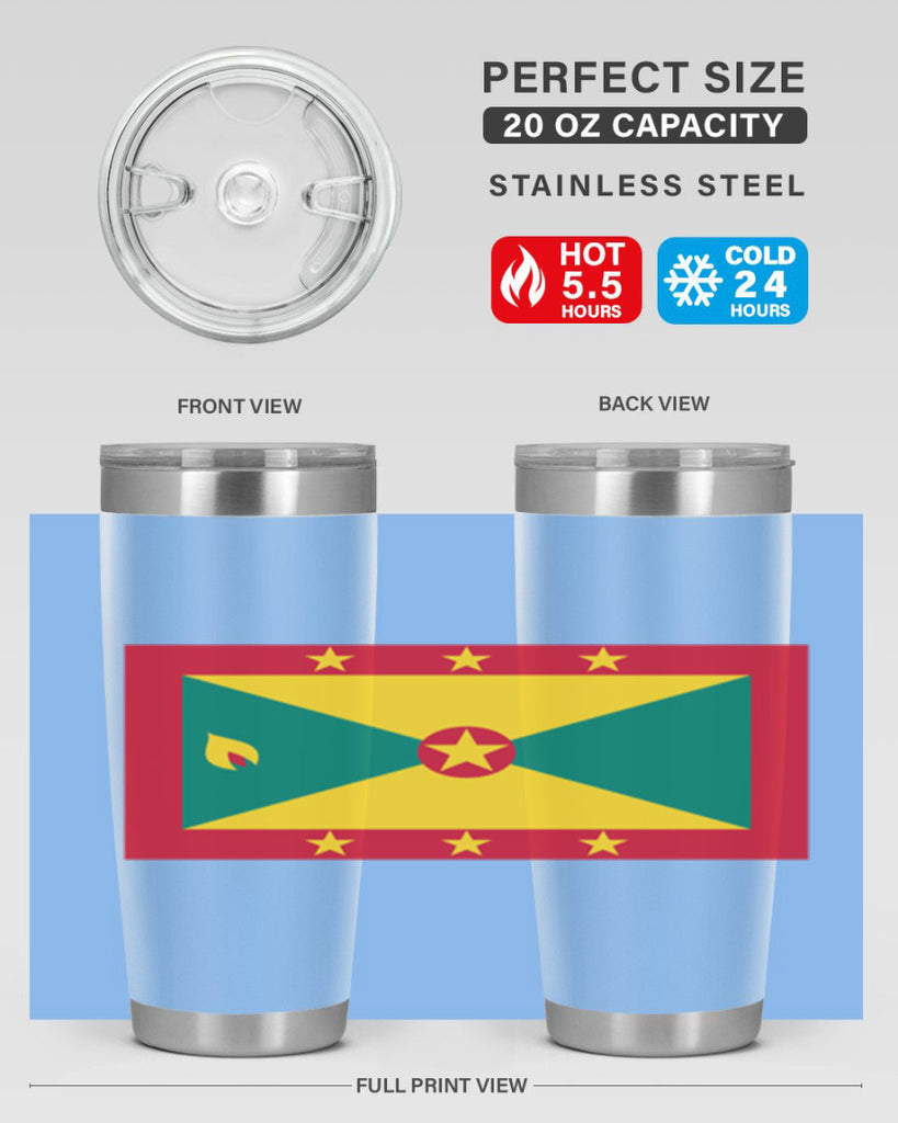 Grenada 130#- world flags- Tumbler