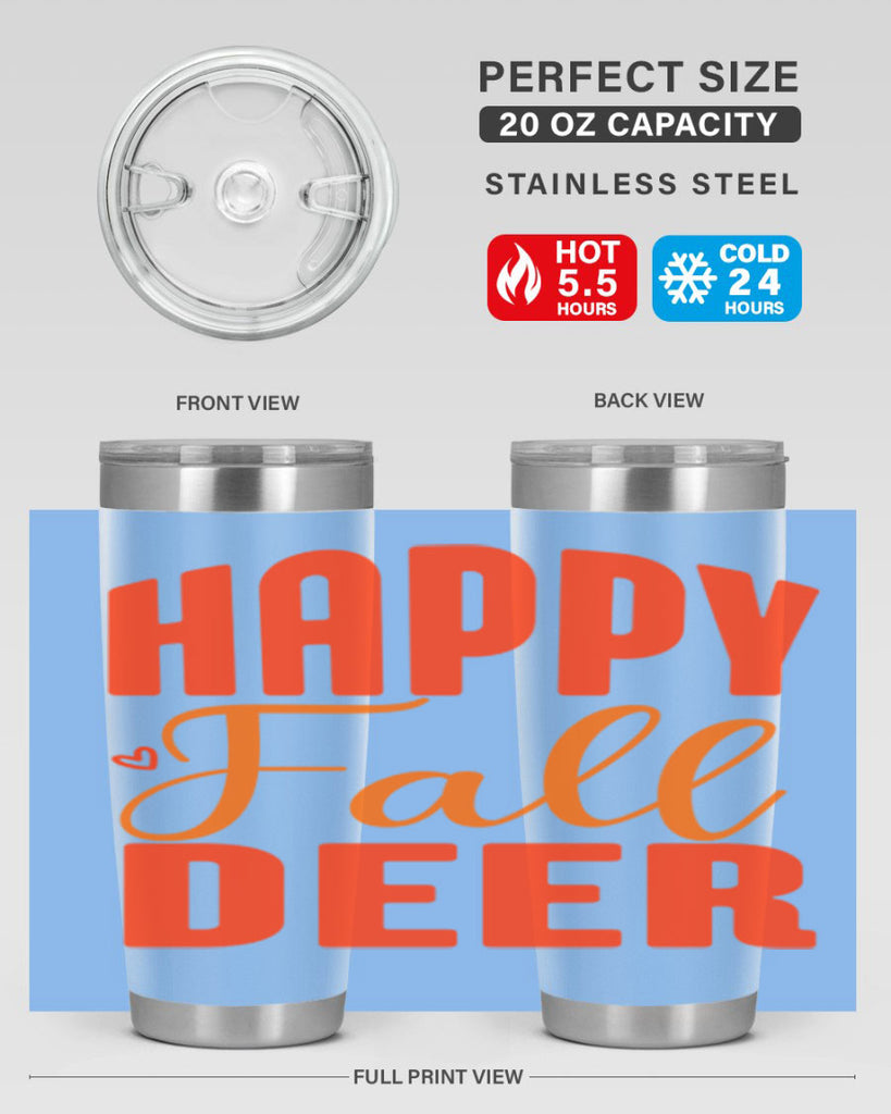 Happy Fall Deer Design 218#- fall- Tumbler