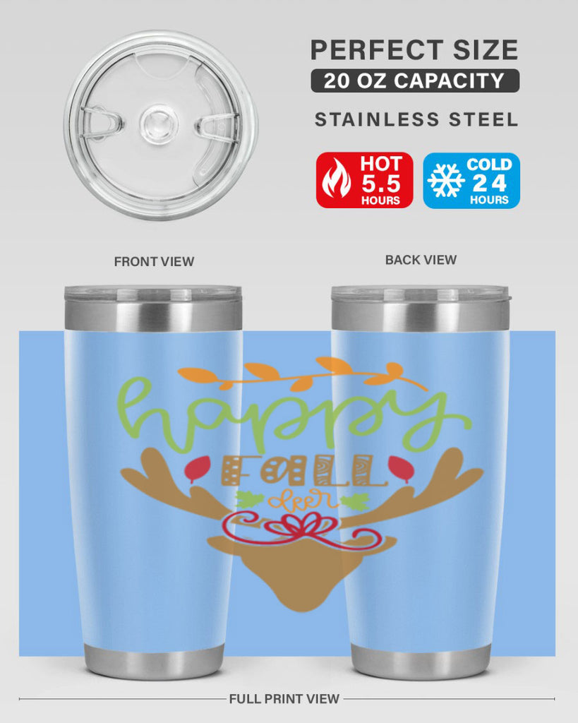 Happy Fall deer 219#- fall- Tumbler
