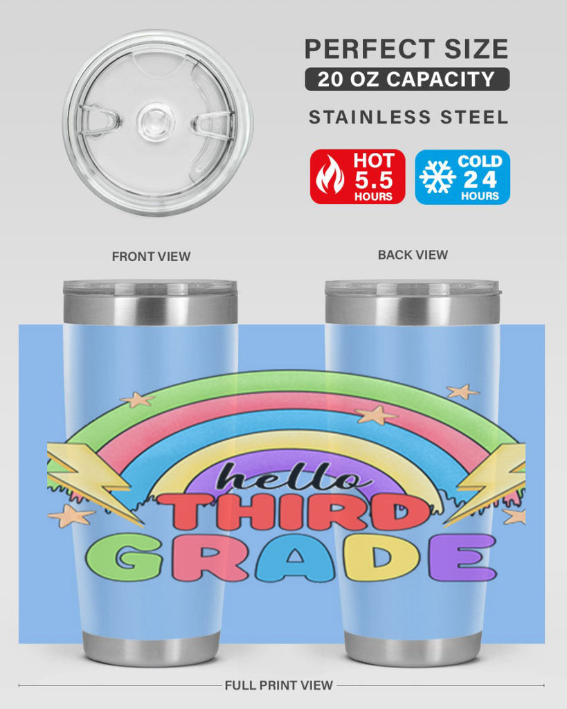 Hello 3rd Grade Rainbow 12#- 3rd grade- Tumbler