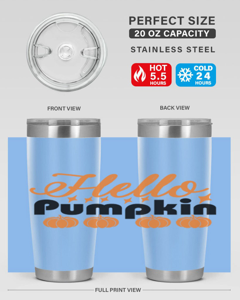 Hello Pumpkin 292#- fall- Tumbler