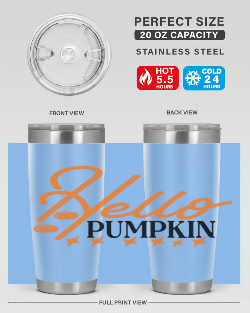 Hello Pumpkin 293#- fall- Tumbler