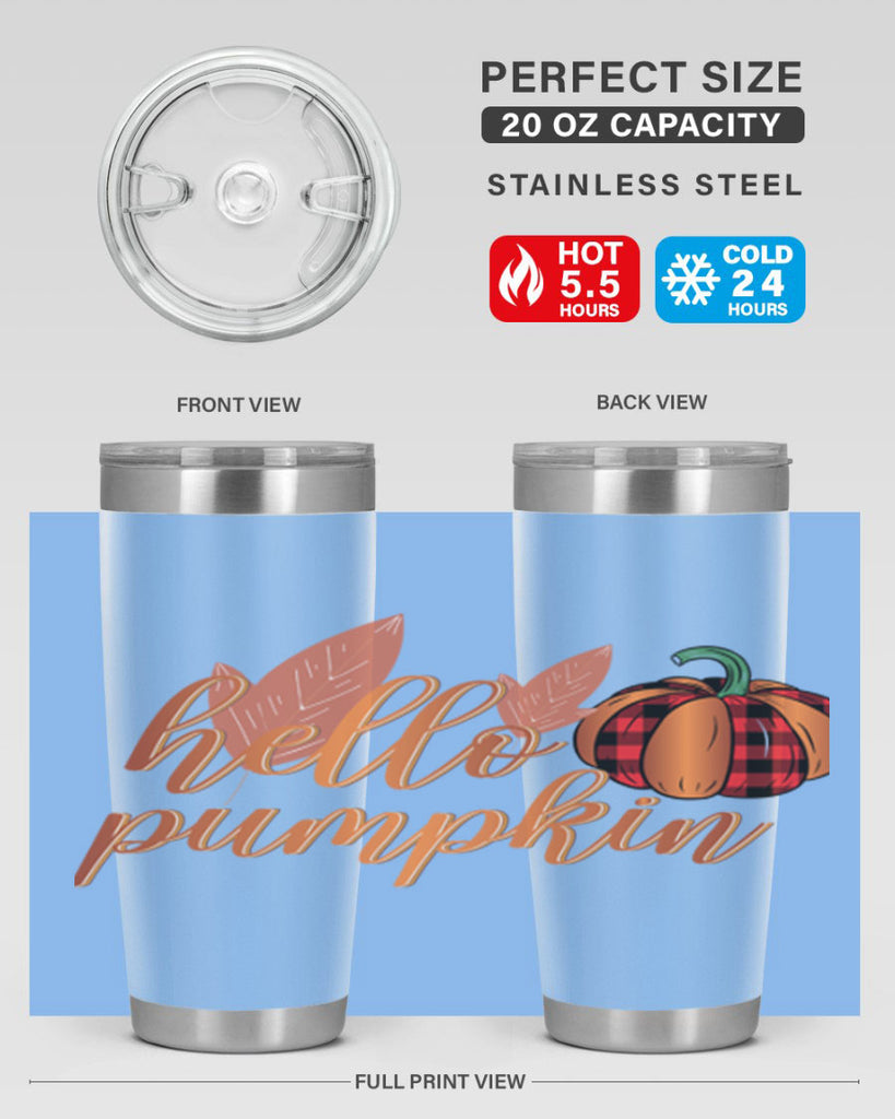 Hello Pumpkin 294#- fall- Tumbler