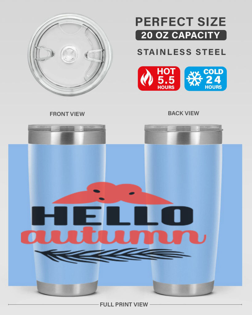 Hello autumn 269#- fall- Tumbler
