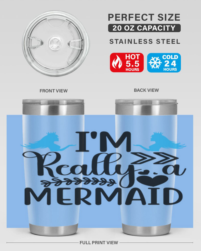 Im Really a Mermaid 262#- mermaid- Tumbler