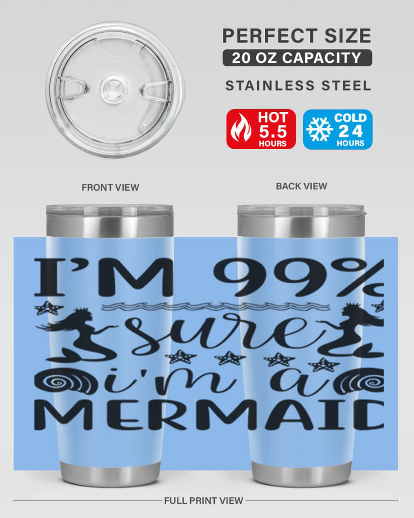 Im sure im a 254#- mermaid- Tumbler