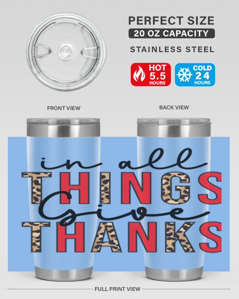 In all things give thanks 352#- fall- Tumbler