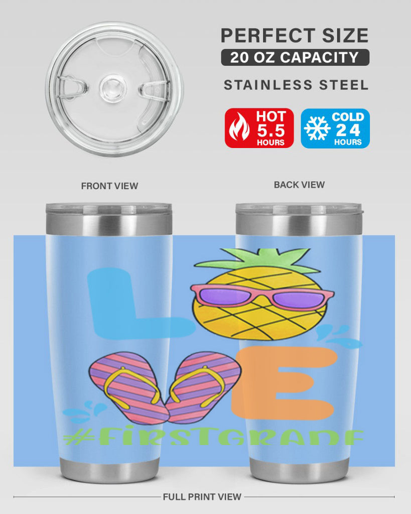 LOVE 1st Grade Summer Pineapple 8#- 1st grade- Tumbler