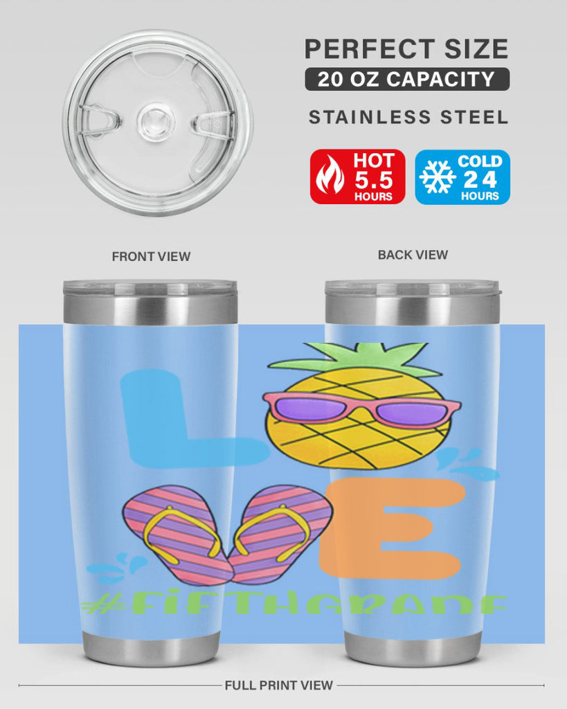 LOVE 5th Grade Summer Pineapple 19#- 5th grade- Tumbler