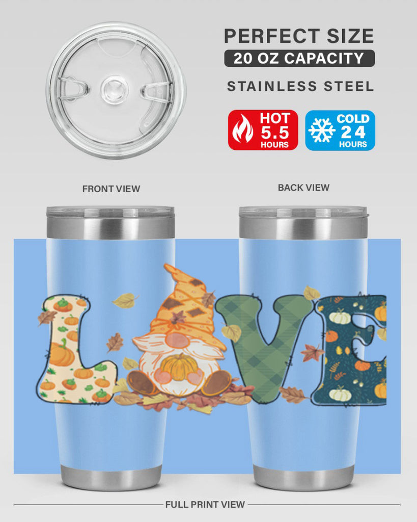 LOVEFallAutumnGnome 415#- fall- Tumbler