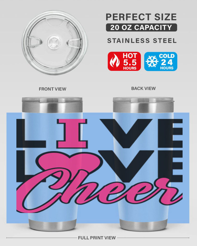 Live Love Cheer 832#- cheer- Tumbler