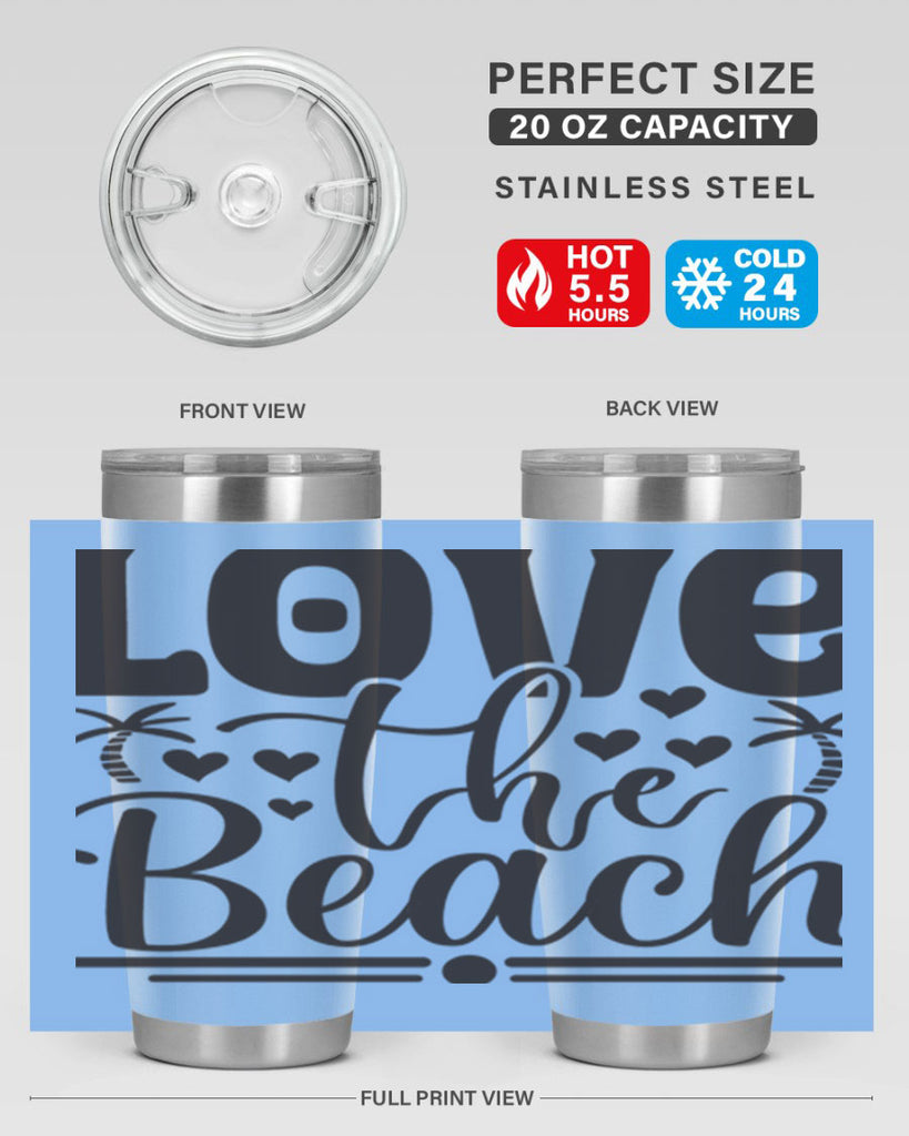 Love the beach 307#- mermaid- Tumbler