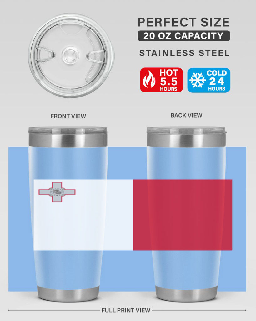 Malta 91#- world flags- Tumbler