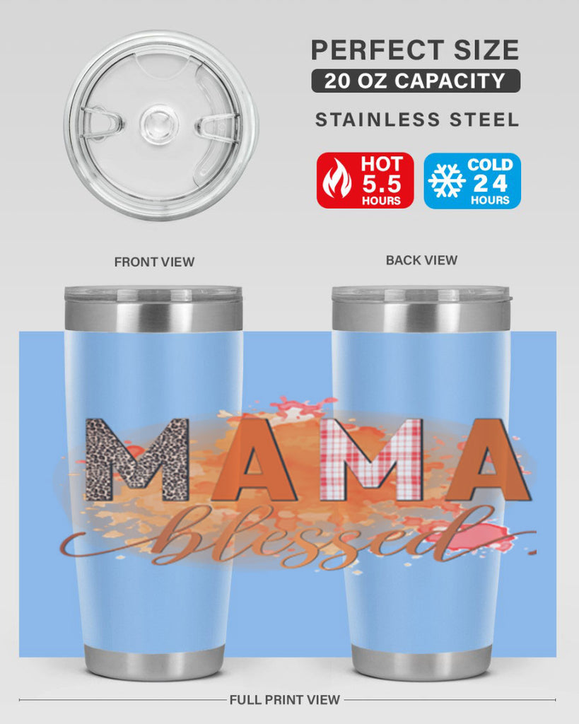 Mama Blessed 418#- fall- Tumbler
