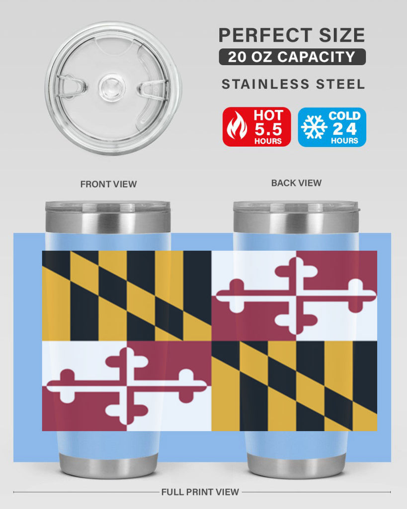 Maryland 32#- Us Flags- Tumbler