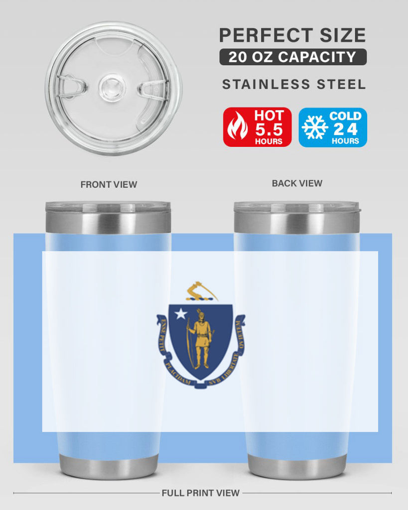 Massachusetts 31#- Us Flags- Tumbler