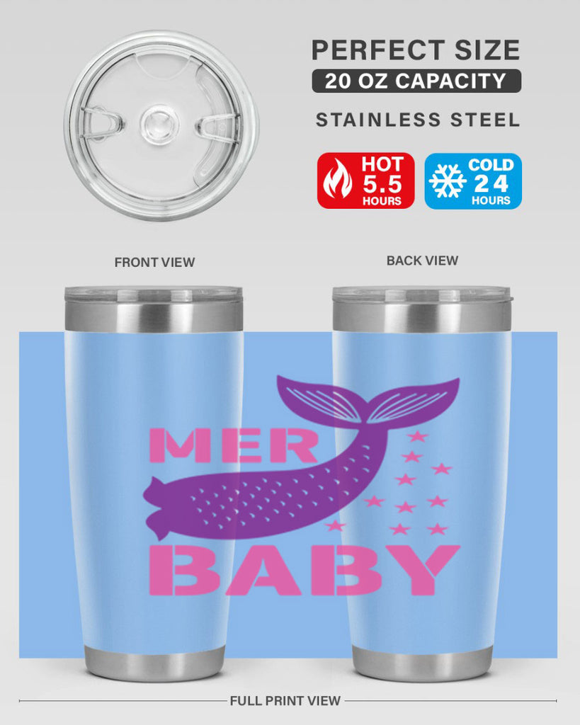 Mer Baby 321#- mermaid- Tumbler