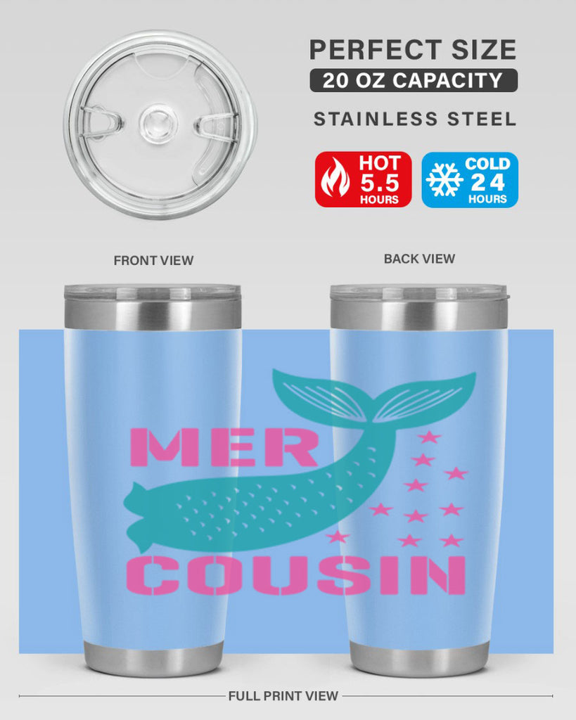 Mer Cousin 324#- mermaid- Tumbler