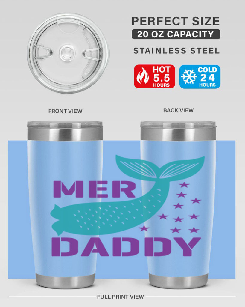 Mer Daddy 326#- mermaid- Tumbler