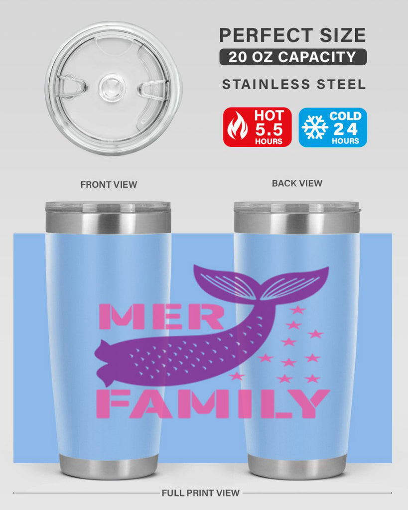 Mer Family 327#- mermaid- Tumbler