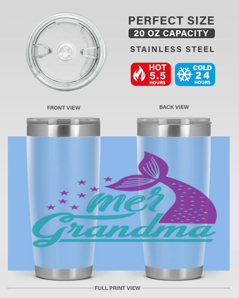 Mer Grandma 328#- mermaid- Tumbler