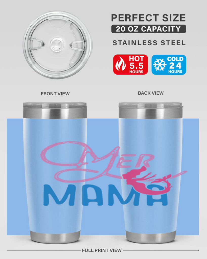 Mer Mama 333#- mermaid- Tumbler