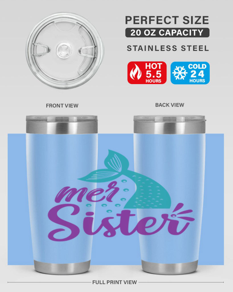 Mer Sister 346#- mermaid- Tumbler