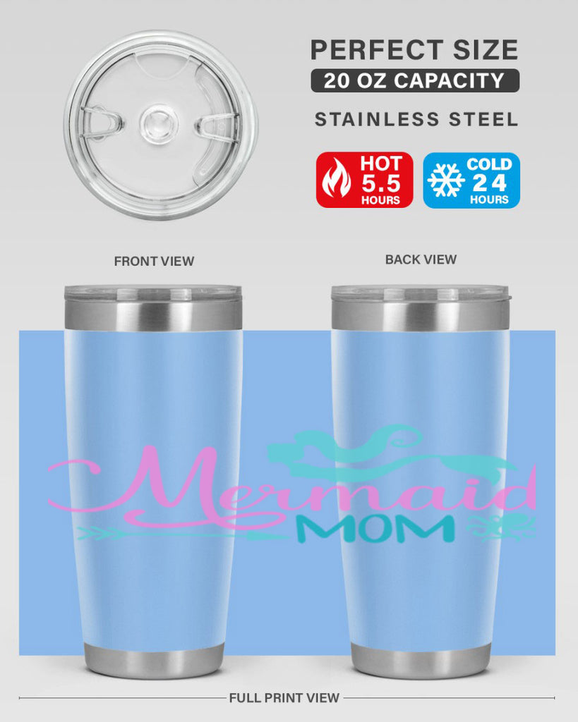 Mermaid Mom 374#- mermaid- Tumbler