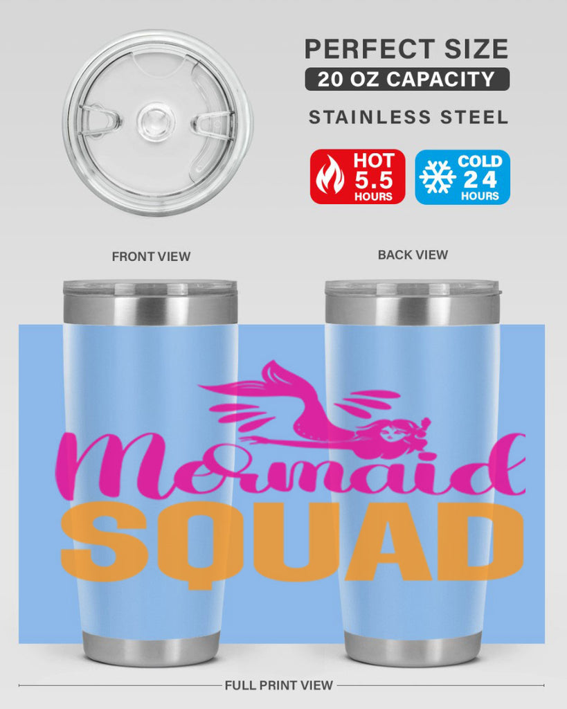 Mermaid Squad 381#- mermaid- Tumbler