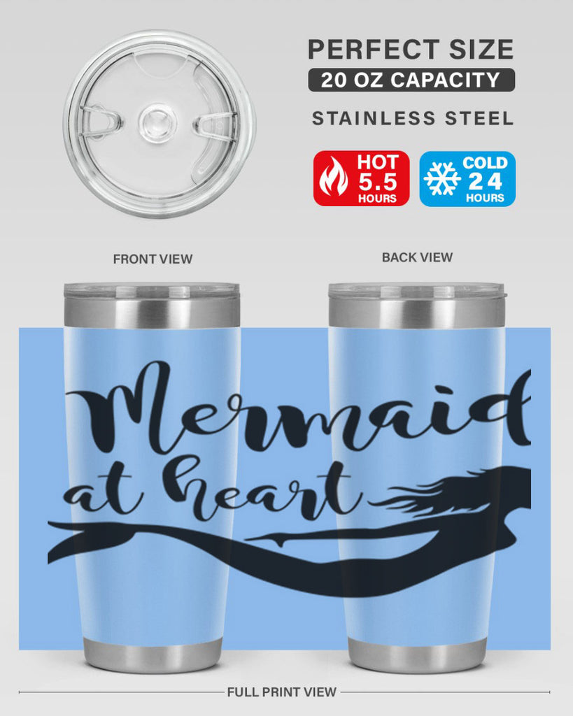 Mermaid at heart 395#- mermaid- Tumbler