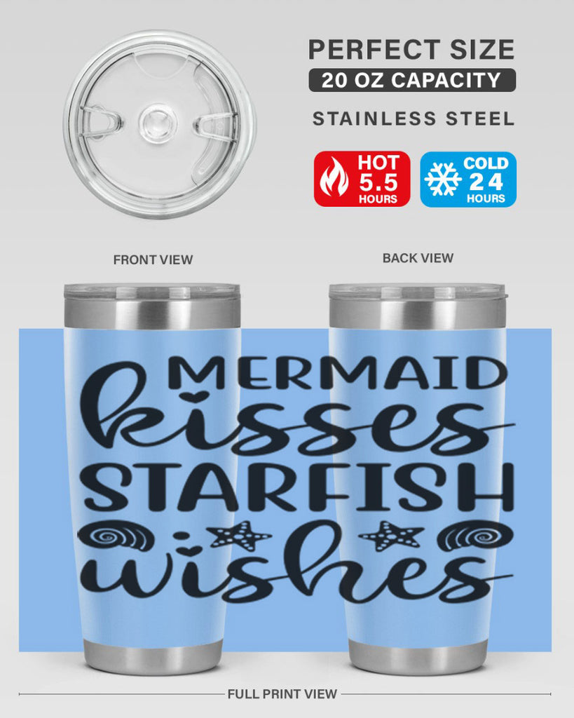 Mermaid kisses starfish wishes 426#- mermaid- Tumbler