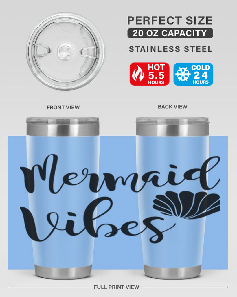 Mermaid vibes 464#- mermaid- Tumbler