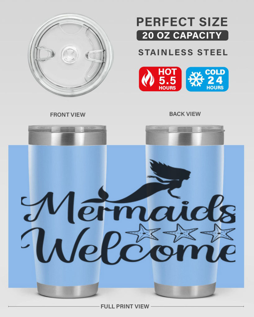 Mermaids welcome 498#- mermaid- Tumbler