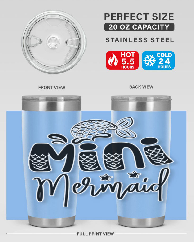 Mini Mermaid 508#- mermaid- Tumbler