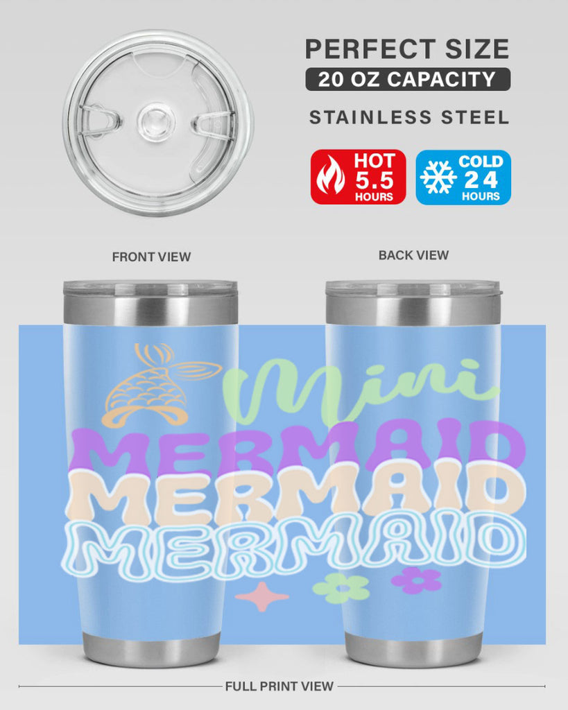 Mini Mermaid 509#- mermaid- Tumbler