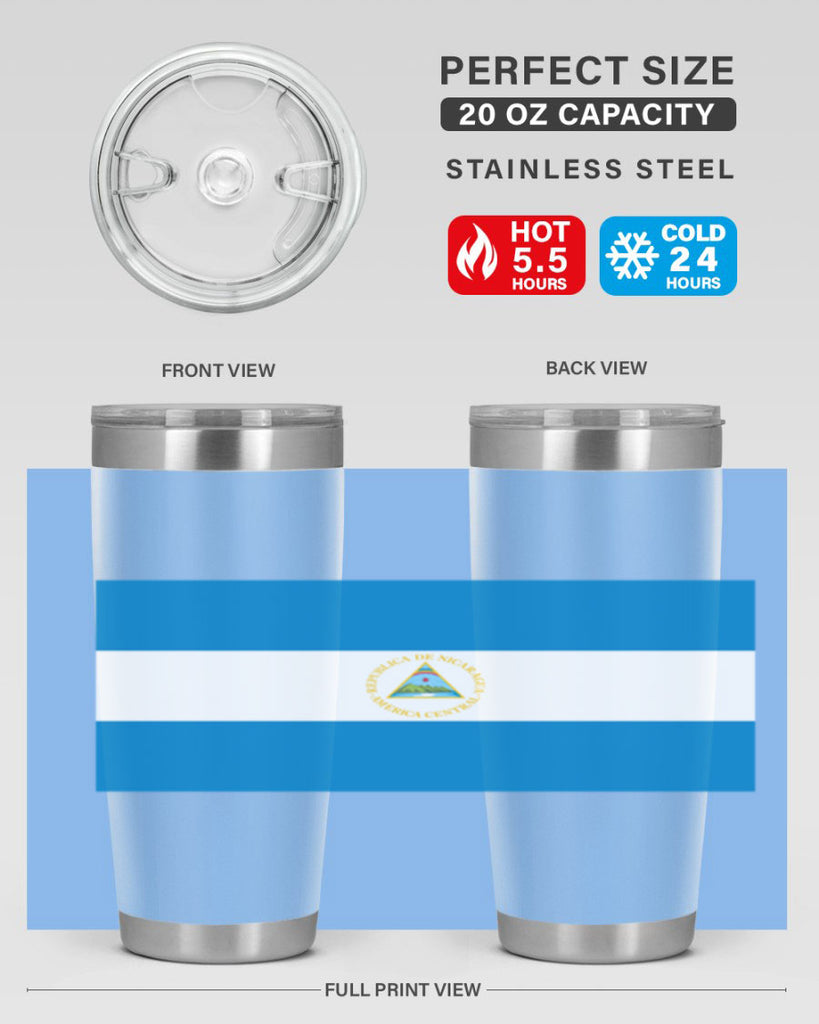 Nicaragua 73#- world flags- Tumbler