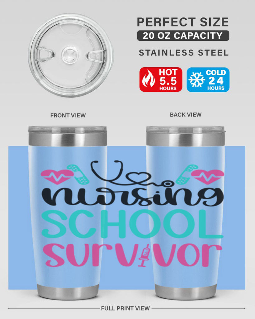 Nursing School Survivor Style Style 63#- nurse- tumbler