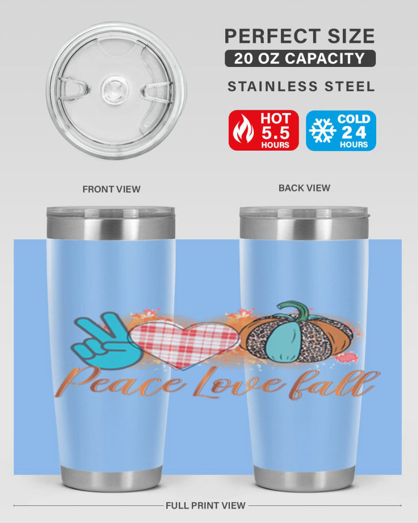 Peace Love Fall 466#- fall- Tumbler