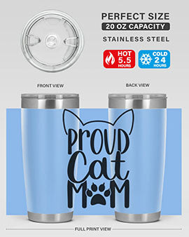 Pround Cat Mom Style 103#- cat- Tumbler