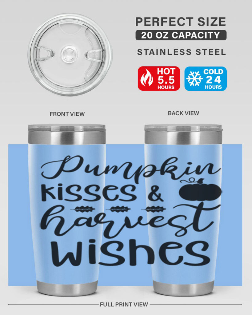 Pumpkin Kisses Harvest Wishes 525#- fall- Tumbler