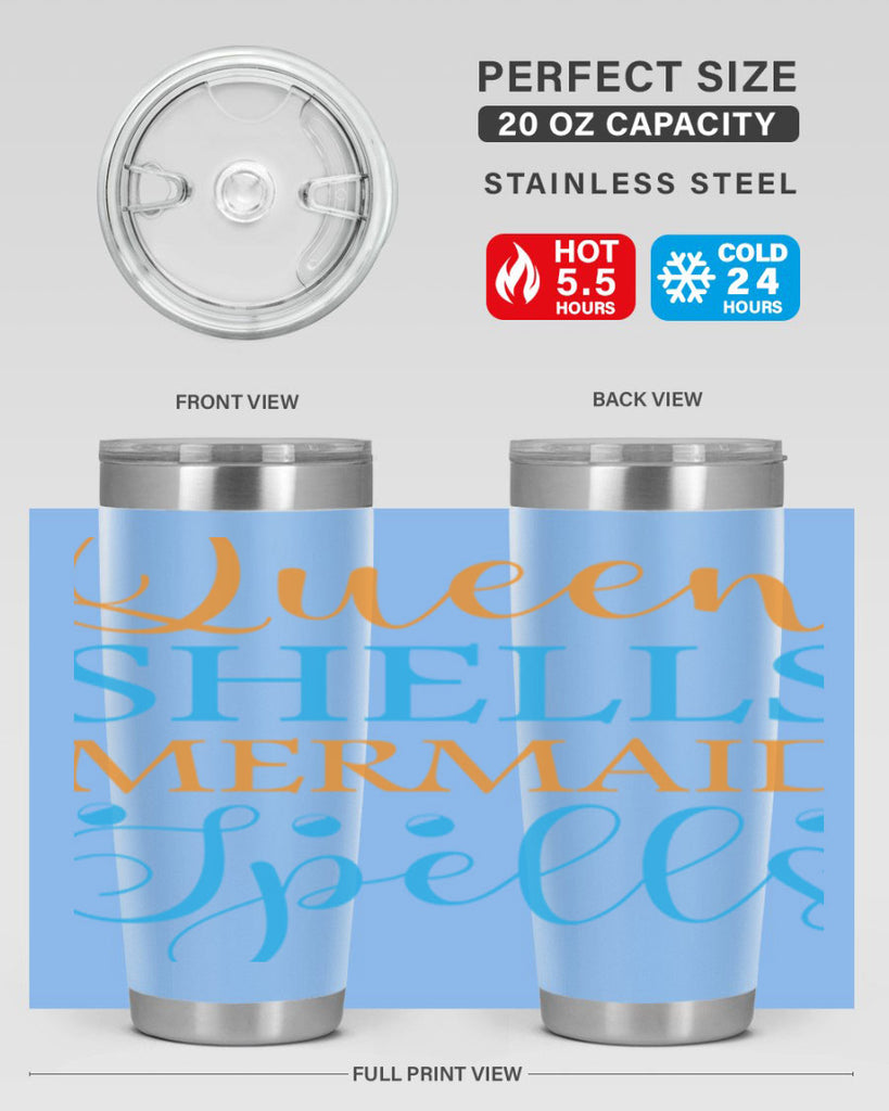 Queen Shells Mermaid Spells 546#- mermaid- Tumbler