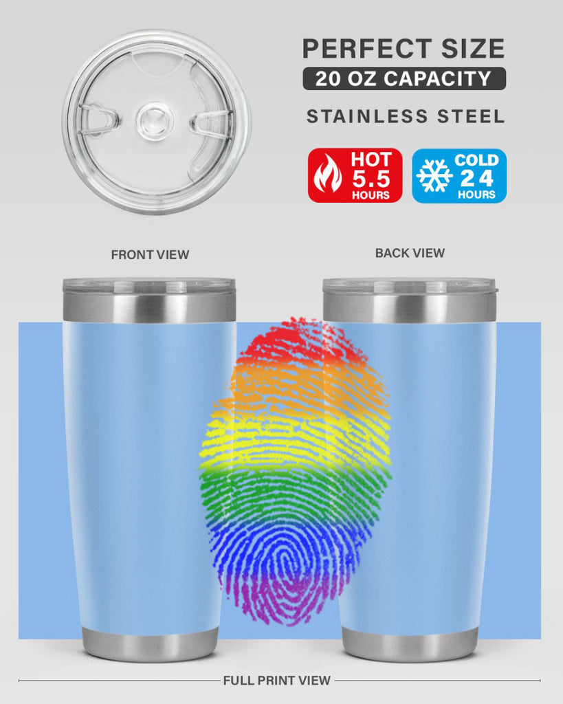 Rainbow Finger print 10#- lgbt- Tumbler