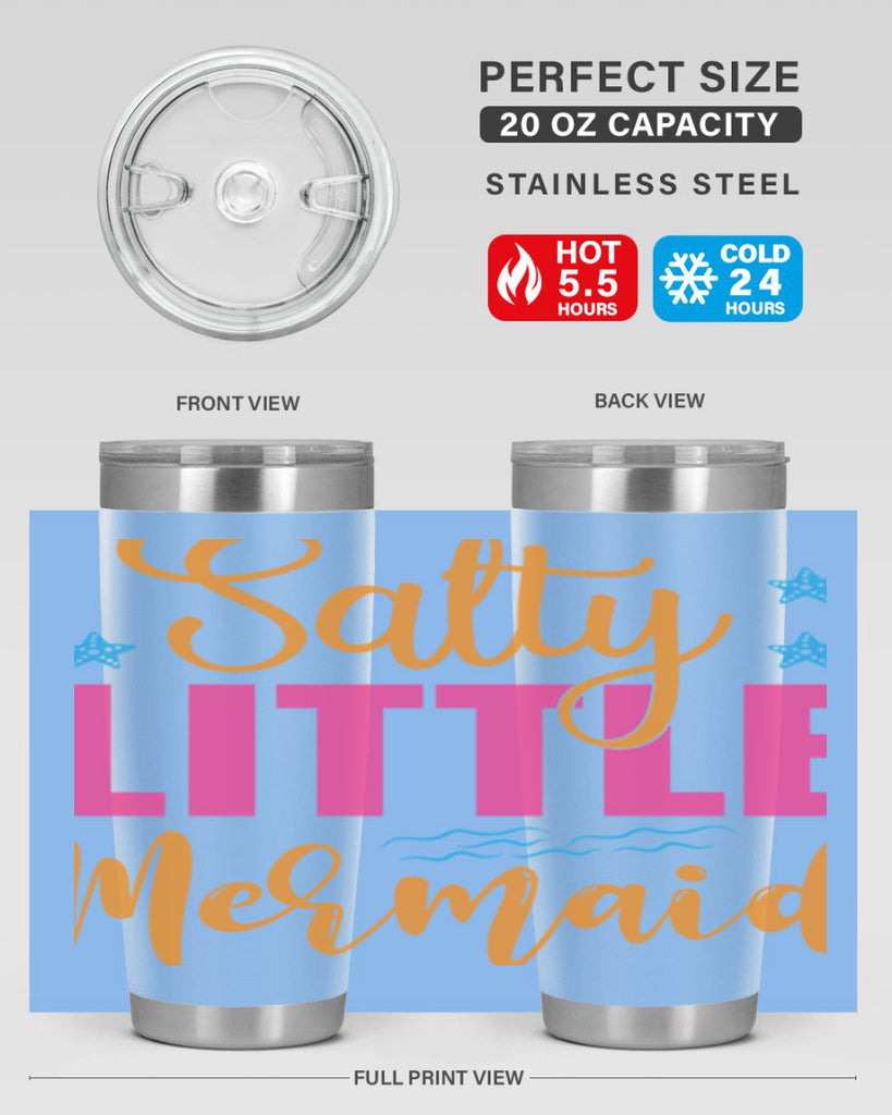 Salty Little Mermaid Design 574#- mermaid- Tumbler