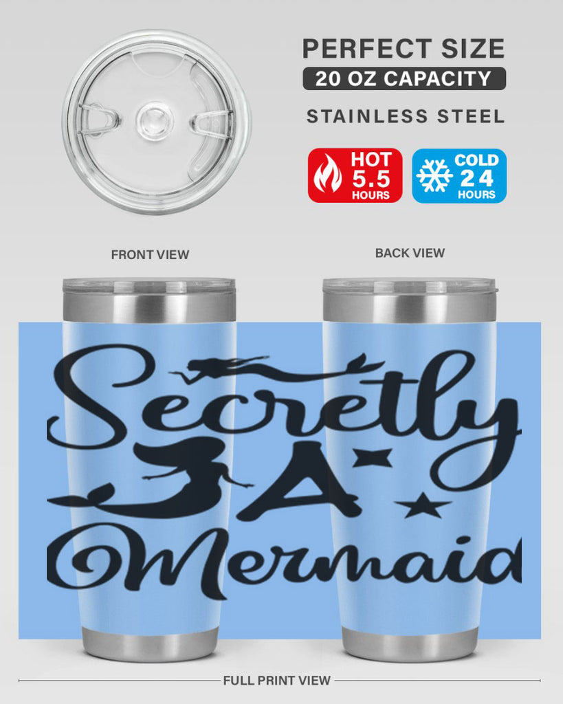 Secretly a mermaid 580#- mermaid- Tumbler