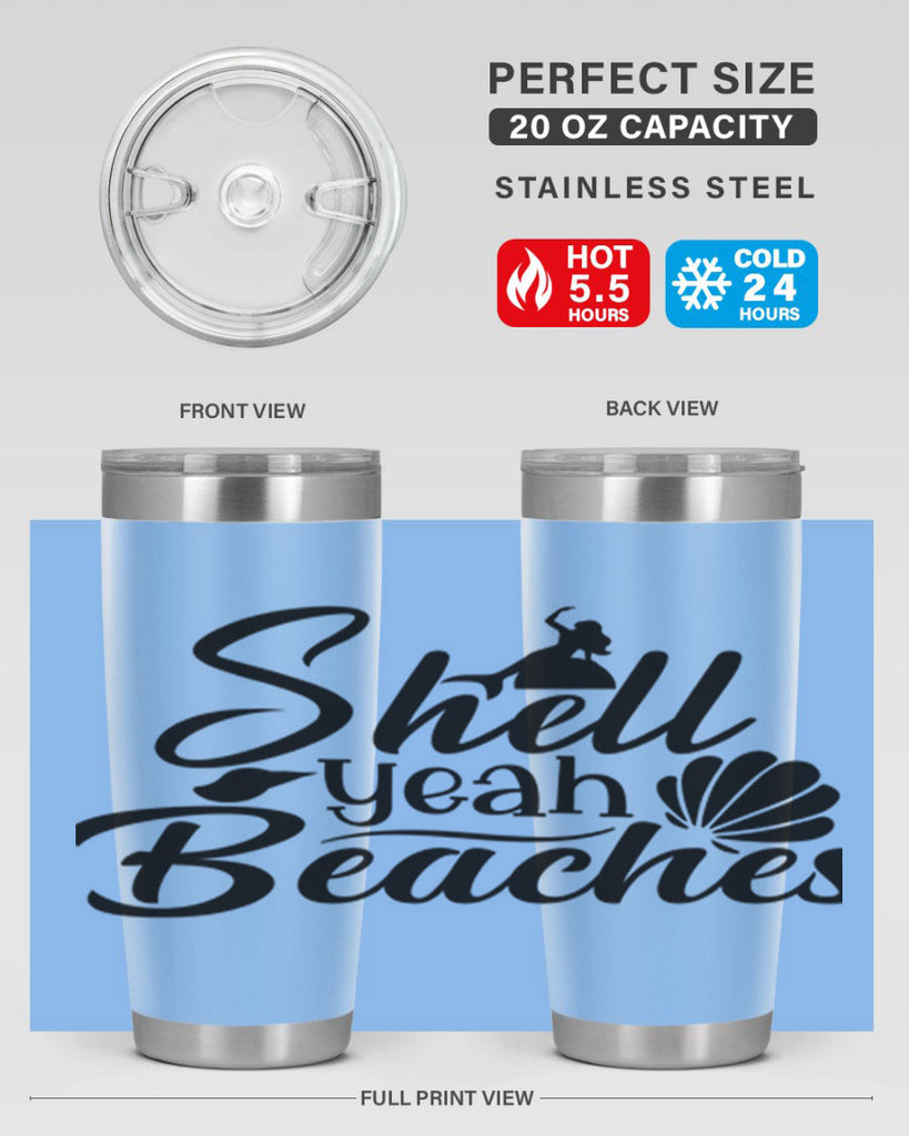 Shell Yeah Beaches 589#- mermaid- Tumbler